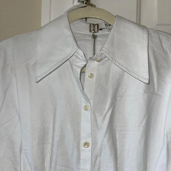 Tibi poplin button down shirt dress. Size XS. - Picture 3 of 4